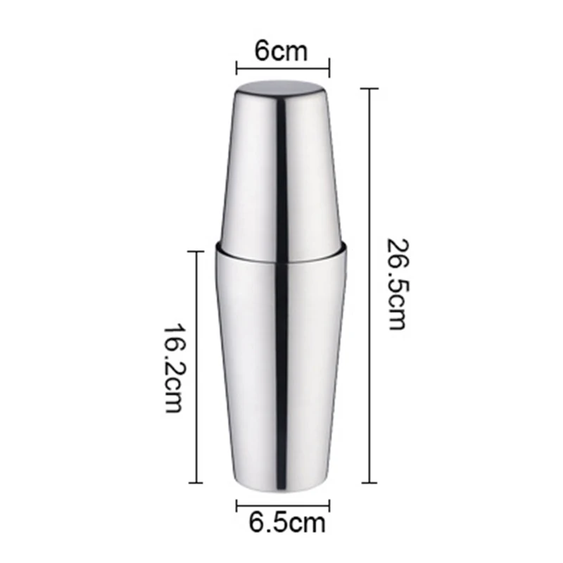 

Boston Cocktail Shakers Martini Steel Cocktail Shaker Mixer Wine Boston Shaker For Bartender Drink Party Bar Tools 750+600ML^1