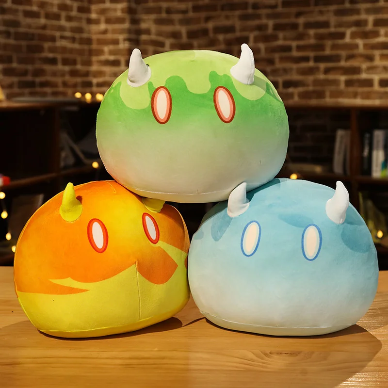 Genshin-juguete de peluche con tem&aacute;tica de Slime para ni&ntilde;os, peluches esponjosos, almohada Keli, mu&ntilde;ecas Dango, regalo de cumplea&ntilde;os y Navidad-0