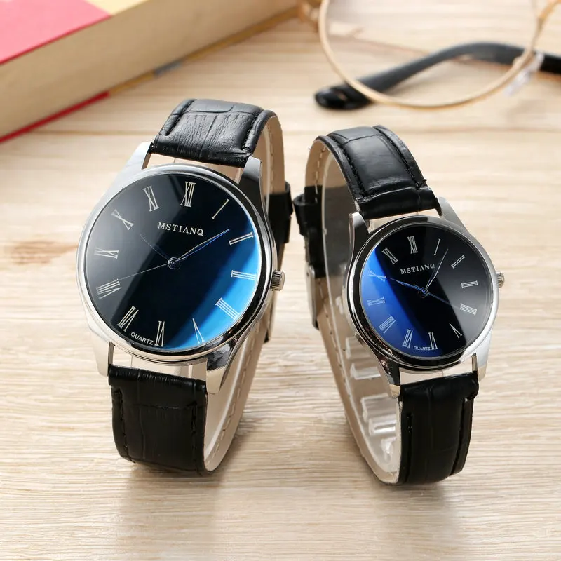 Rich Tree Couple Watch casual fashion men and women 40mm30mm white dial belt watch trend simple noble brand couple | Наручные часы