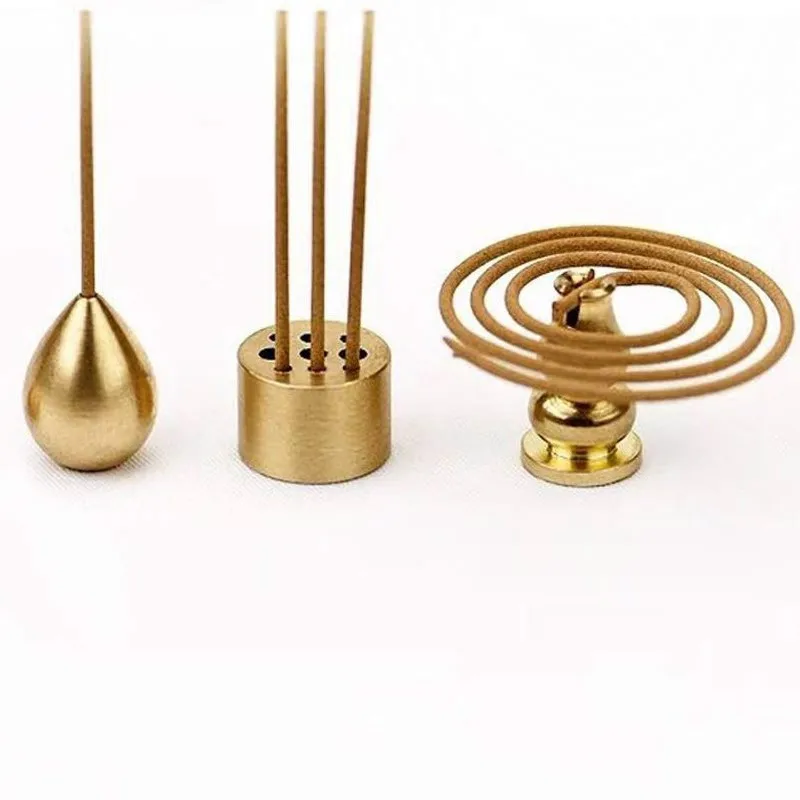 

Incense-n-Wish Incense Holder Accessories Gold Brass Bronze Cucurbit Stick Coil Cone Censer Catcher Fire Cotton Mat Dropshipping