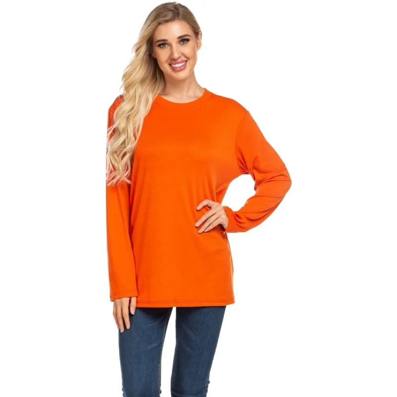 2020 Hot Sale Basic Underwear Thickened Fleece Long Sleeve T-Shirt Women Loose | Женская одежда
