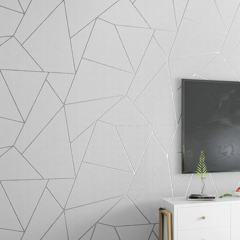 

Нордическая Популярная 3D абстрактная Геометрическая настенная бумага в рулоне для комнаты, спальни, гостиной, домашний декор, рельефная на...