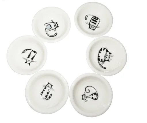 Homie 6 шт. любящее сердце и квадратные круглые & с ручкой для кошек Керамика соуса