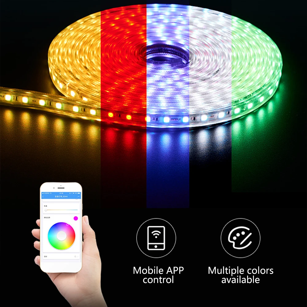 Wi-Fi световая полоса 5 м USB5V музыкальный светодиодный умный RGB свет с лампой