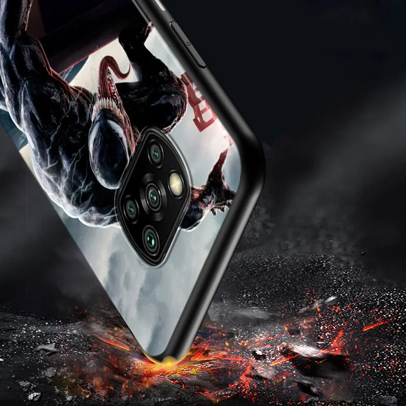 Villain Marvel Venom For Xiaomi Poco M4 X4 X3 F3 GT NFC M3 C3 M2 F2 F1 X2 Pro Mi Silicone Black Phone Case Fundas Coque Capa