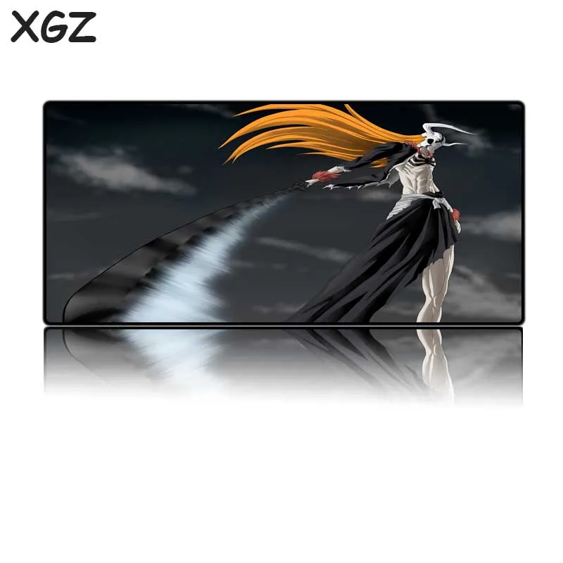 XGZ аниме большой размер игровая мышь замок край комфорт отбеливатель компьютерный стол резиновый коврик череп черный нож нескользящий 60x30