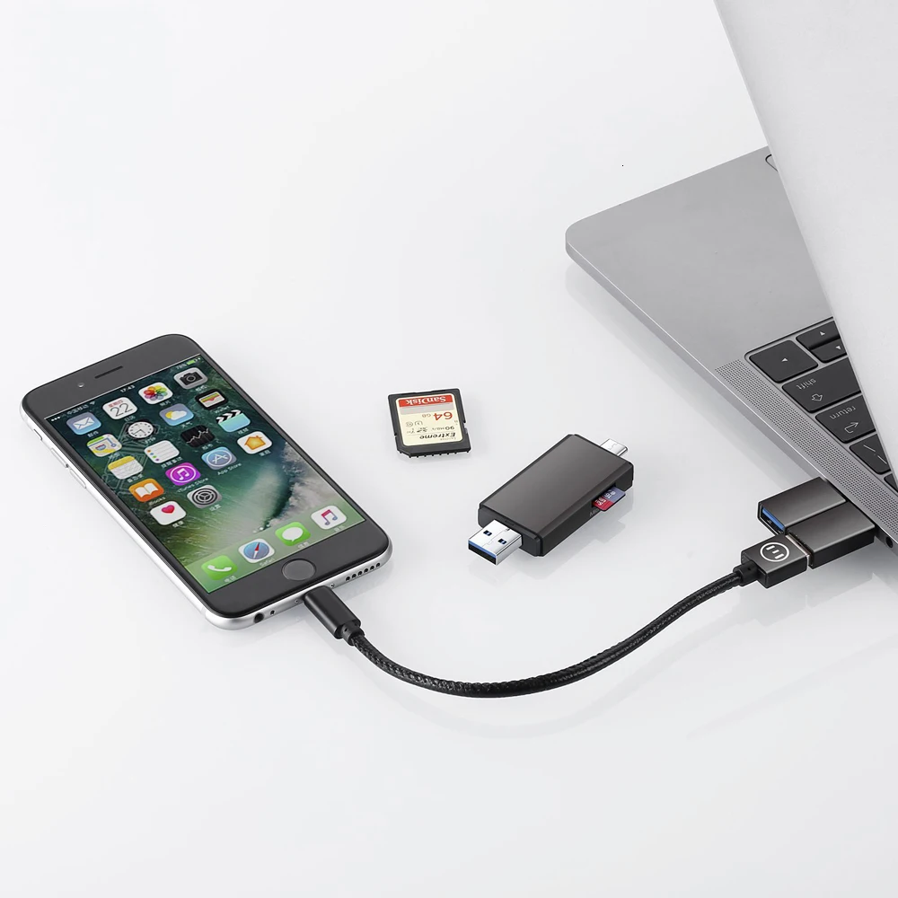 USB C концентратор Тип C сплитер адаптер Thunderbolt 3 к USB 3,0 OTG конвертер алюминиевый для MacBook Pro samsung S9 S10 Google Pixel