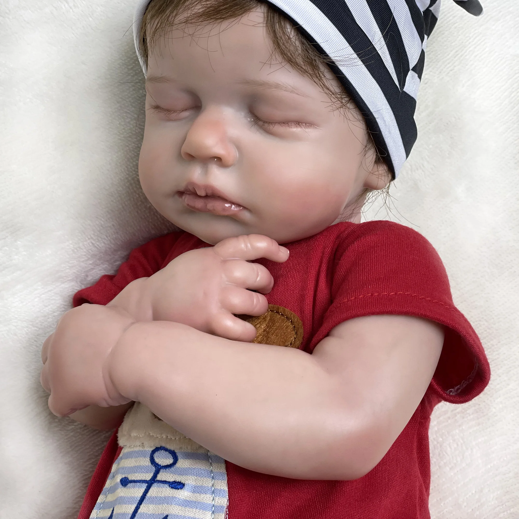 

20" Reborn Doll Newborn Baby Sleeping Loulou Boy For Children Gifts Boneca Renascida Brinquedo Bebe Para Crianças Menina