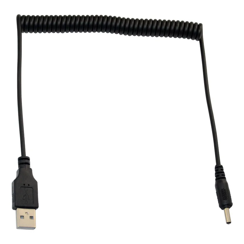 Пружинный Спиральный USB кабель 2 0 A штекер для DC разъем питания Женский 3 5 мм x 1 м |