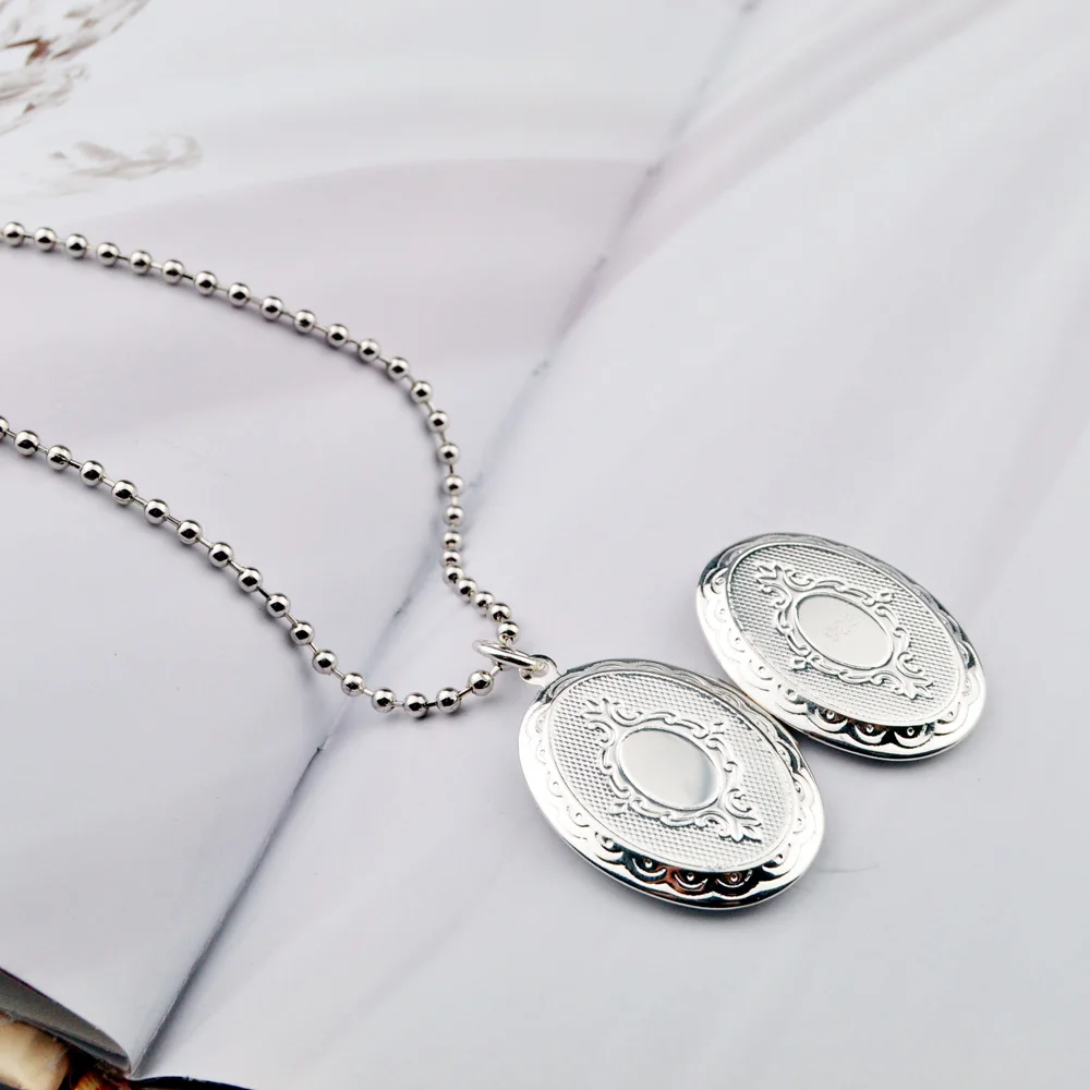 Новый 925 серебряное ожерелье для женщин Творческий фотобокс подвеска дизайн