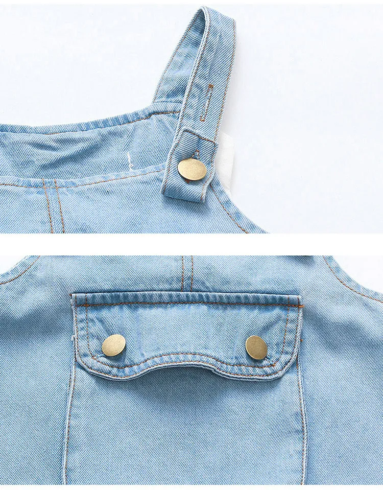 Прямая поставка детские милые джинсы на лямках джинсовые брюки с задними