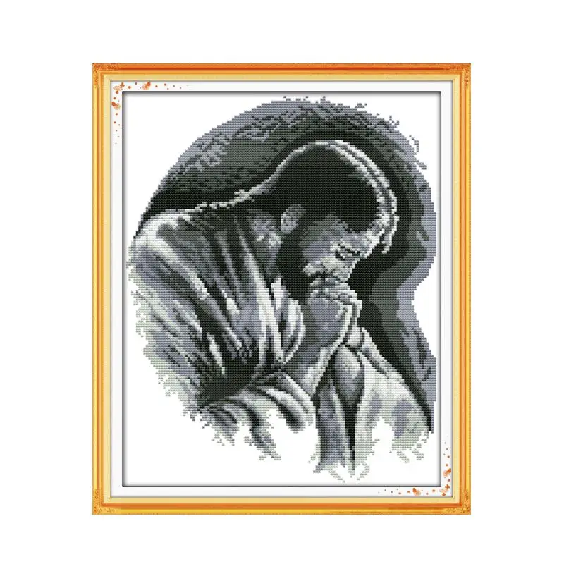 

Jesus (8) cross stitch kit Religion people count print stamped canvas 18ct 14ct 11ct hand embroidery DIY handmade needlework