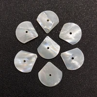 3pcs natural shell pendant petal shaped white shell bead center hole pendant for jewelry making diy crafts necklace earrings