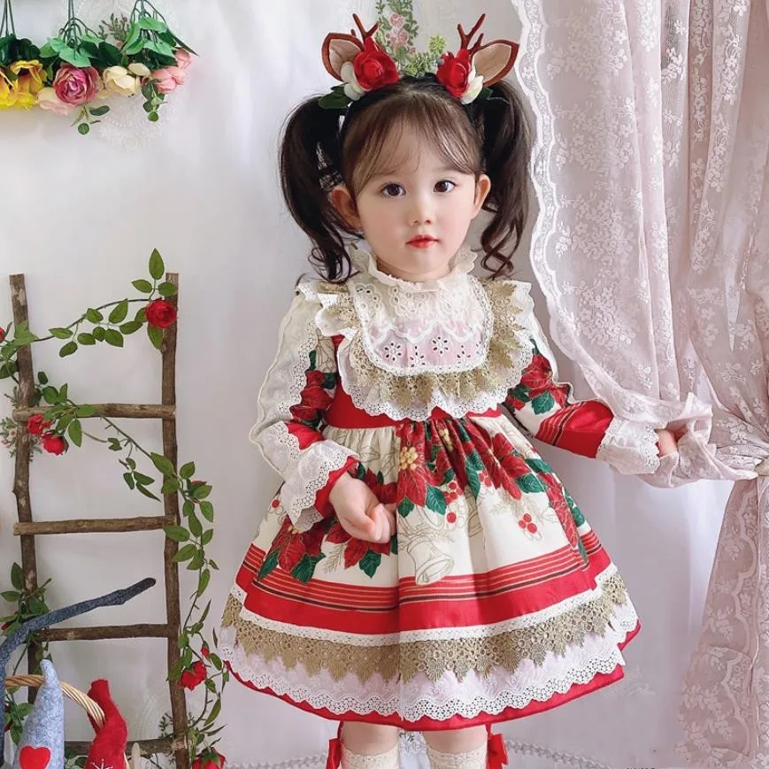 

Miayii детская одежда испанская Лолита винтажное бальное платье кружевное милое праздничное пасхальное платье принцессы с бантом для девочек...