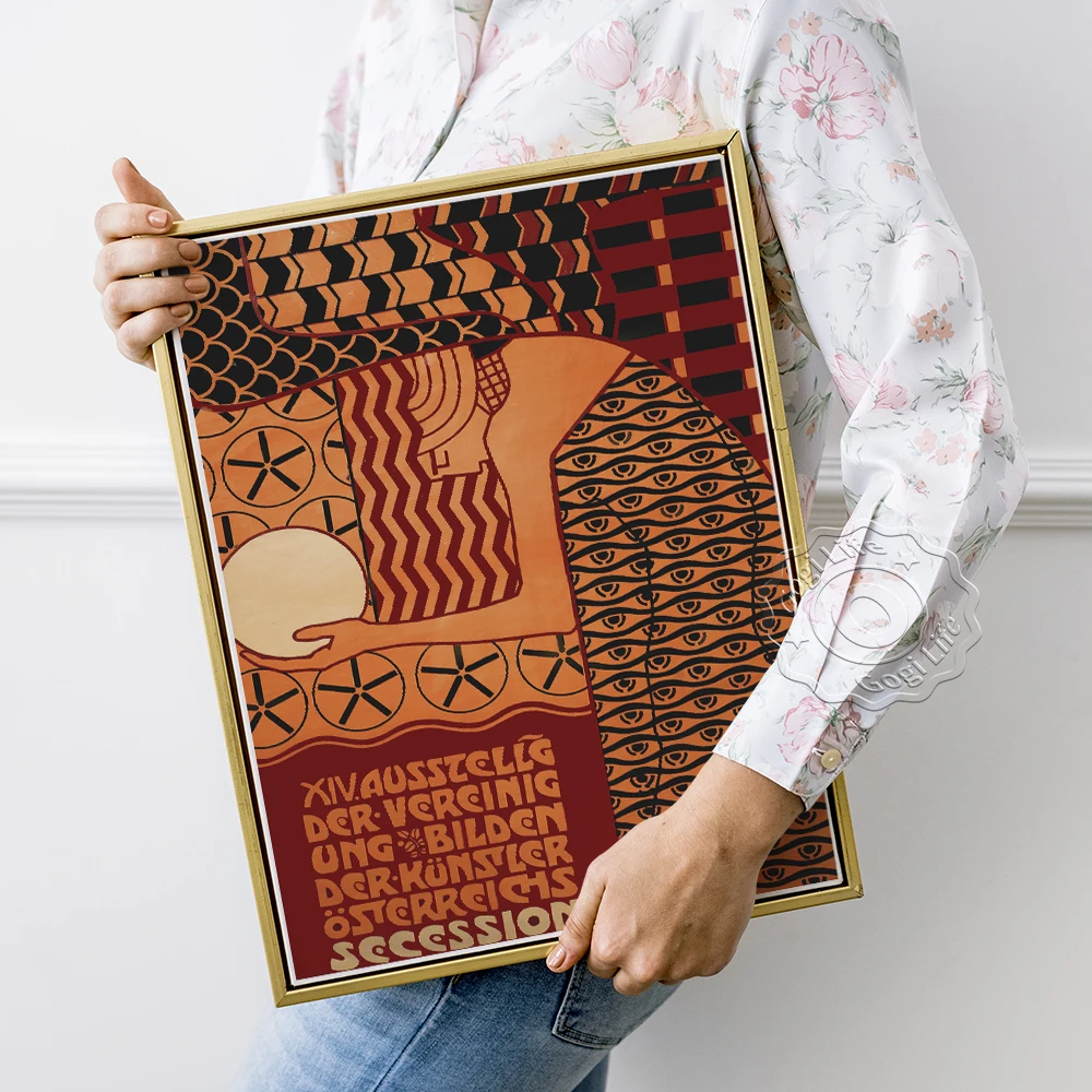 

Alfred Roller Secession XIV Beethoven Exhibition Poster, The Vienna Secession Art Prints, Vintage Geometry Decorative Painting