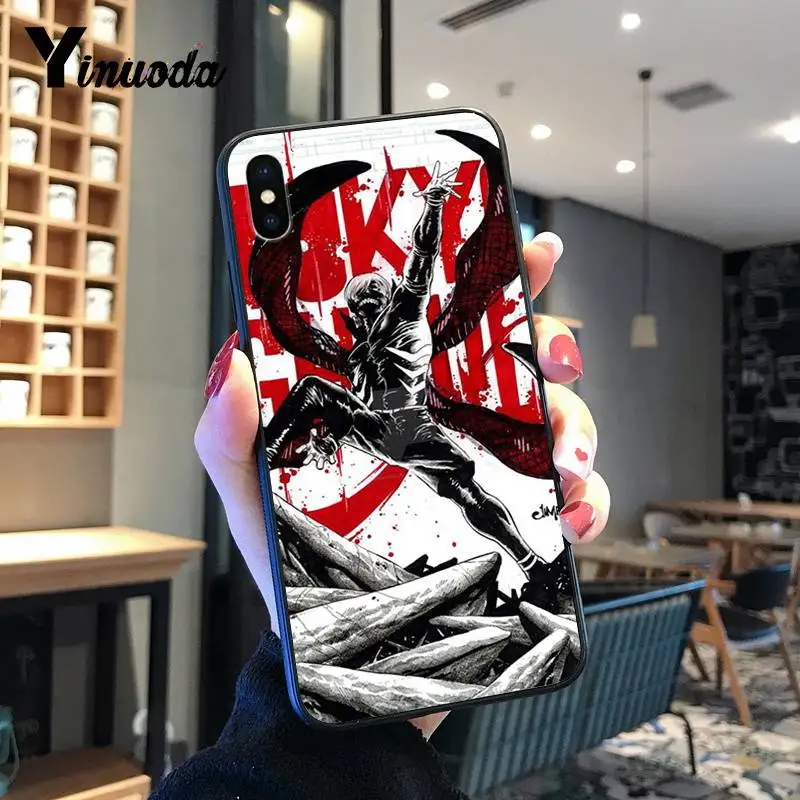 

Yinuoda Tokyo Ghoul Japan anime TPU Soft Silicone Black Phone Case For iPhone 8 7 6 6S Plus X XS MAX 5 5S SE XR Cellphones