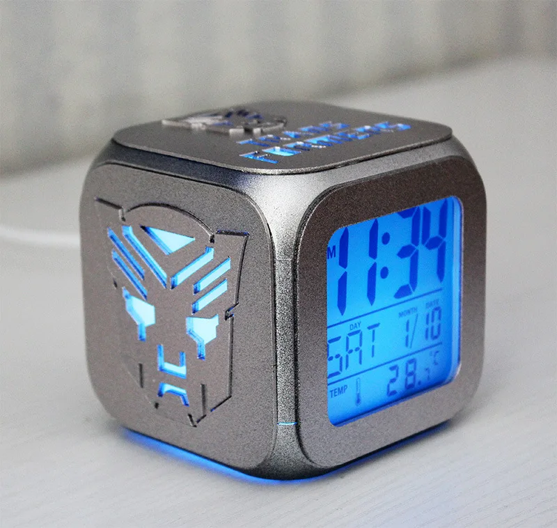 

2021 Transformers Optimus Prime Electronic Smart Luminous Timer Wake Up Children's Desktop Alarm Clock Bedroom Decoration