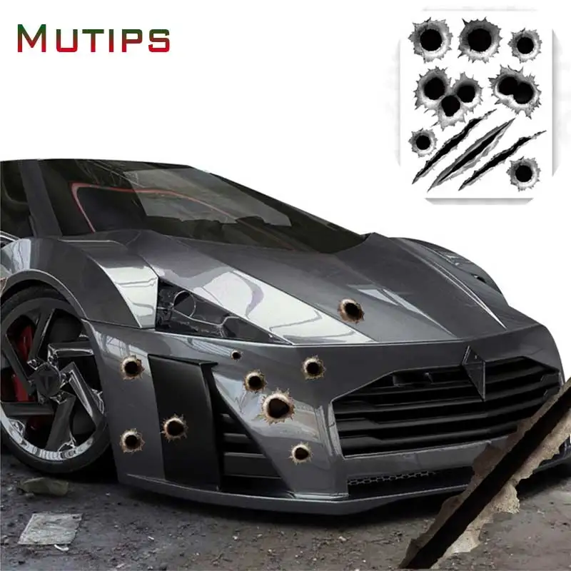 Автомобильная наклейка Mutips 3D bullet с отверстием body styling accessories для BMW e90 e60 e46 f10 VW Golf 7