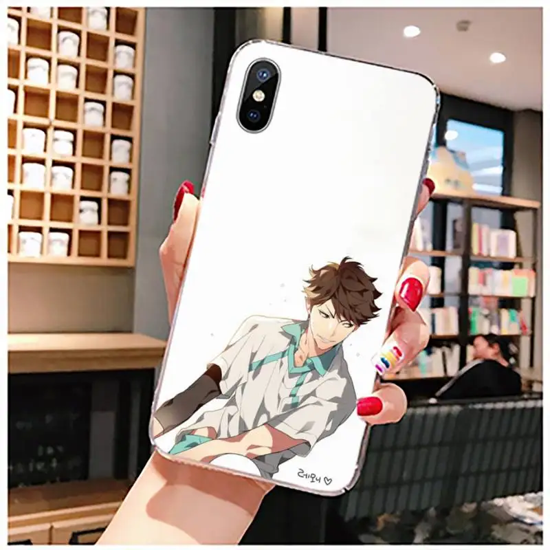 

Chenel anime Haikyuu Oikawa Phone Case Transparent for iPhone 11 12 mini pro XS MAX 8 7 6 6S Plus X 5S SE 2020 XR