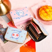 wg ins kawaii womens wallet simple folding multi card womens purses cute creative short card holder handbag
