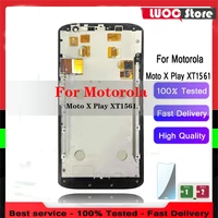 high quality super lcd display for motorola moto x play xt1561 xt1562 xt1563 touch screen digitizer full assembly lcd with frame