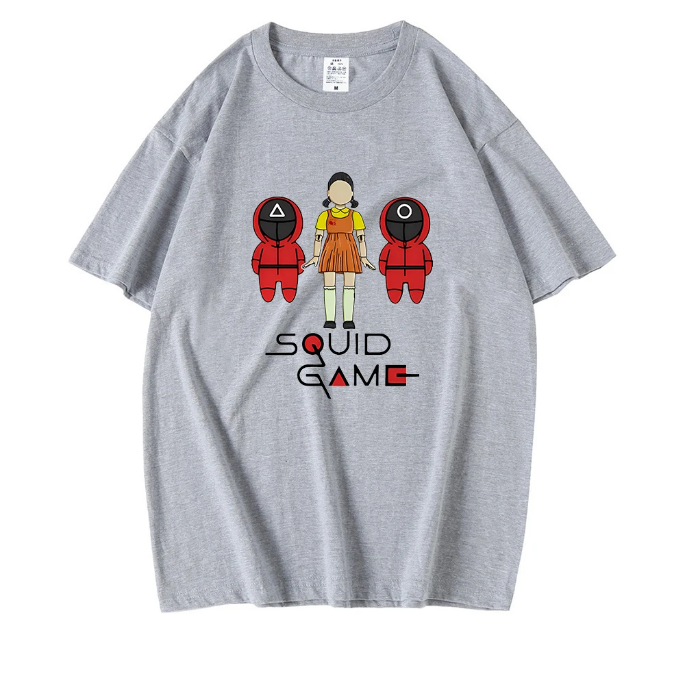 

Korean TV Squid Game T Shirt Men Kawaii Cartoon Summer Tops 456 Graphic Tees Unisex Harajuku Fashion Korean Style T-shirt Male