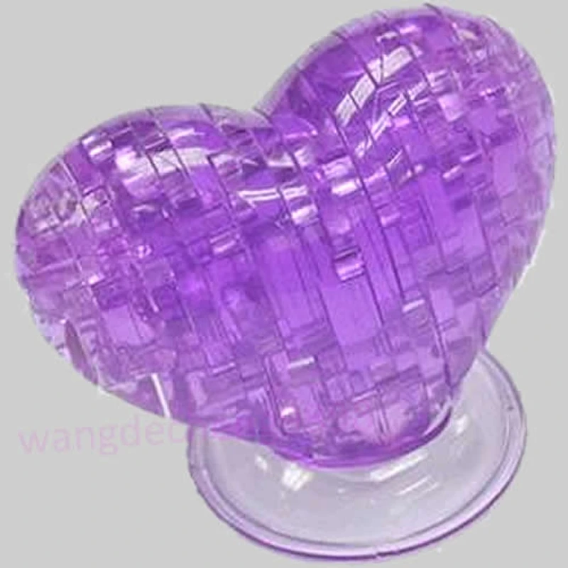 

3D Crystal Puzzle Jigsaw Model Souptoy Gadget Love Heart IQ Toy DIY Gift new