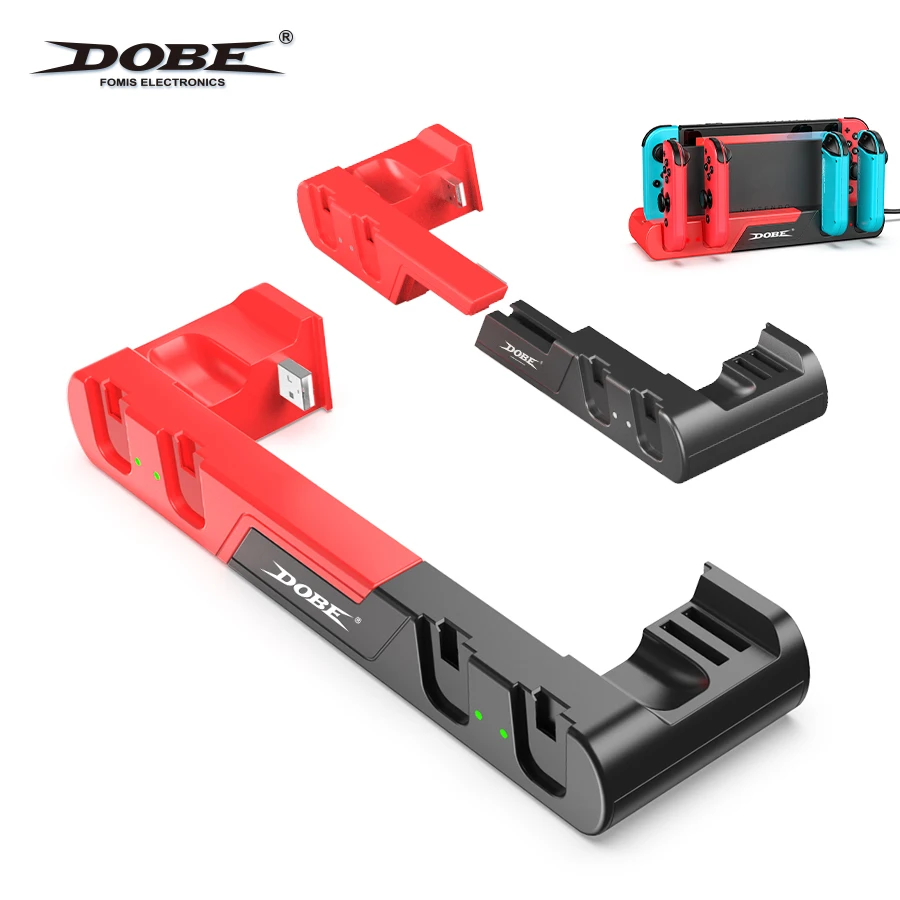 

Док-станция DOBE для Nintendo Switch, контроллер с 2 портами для зарядки и 4 картами для быстрой зарядки