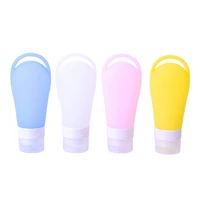 4 pack silicone travel bottles set cosmetic toiletry containers with hooks shampoo lotion bottle for traveling sub bottling