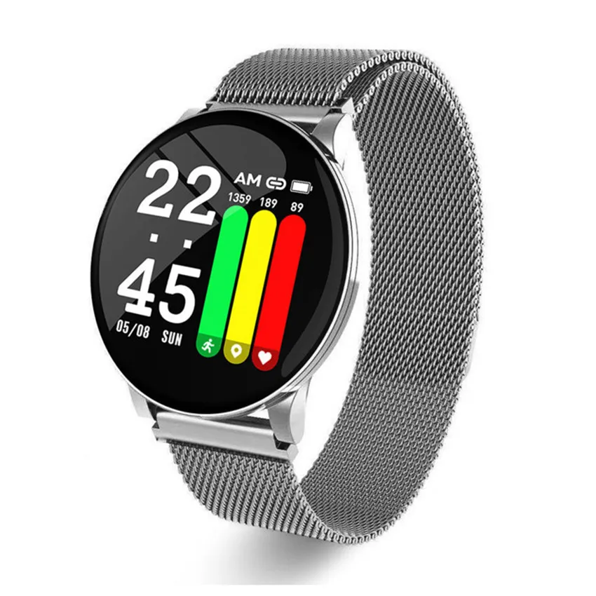 Круглый металлический Смарт Браслет Водонепроницаемый браслет подходит для