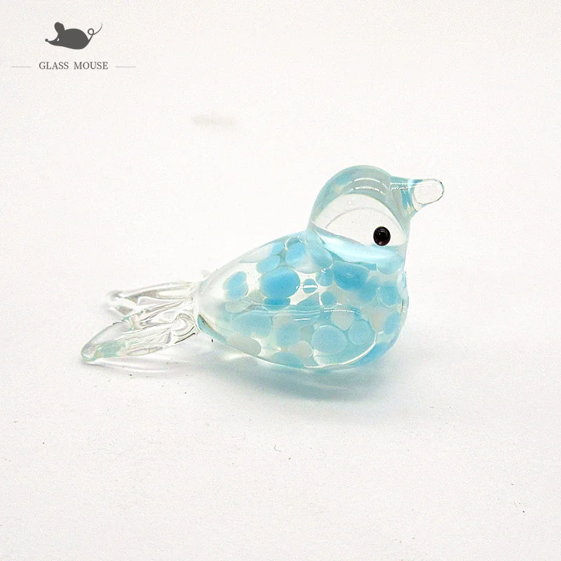 

Mini murano glass bird decorative Figurine room Home garden decor accessory lovely Fresh style handmade glass Animal ornament