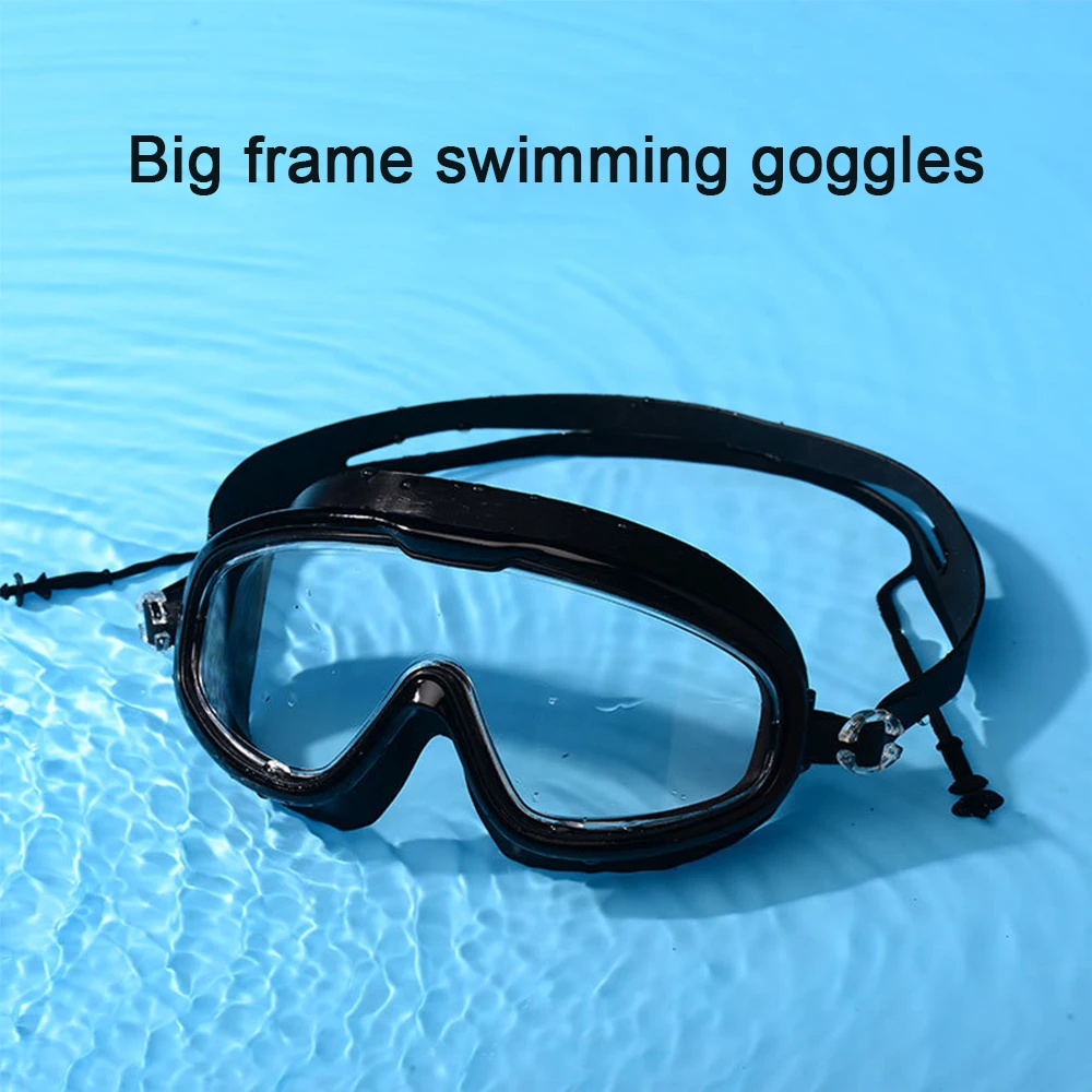 HD Professional Big Frame Swimming Glasses Goggles Waterproof And Anti-Fog Men Women Mask Equipment | Спорт и развлечения