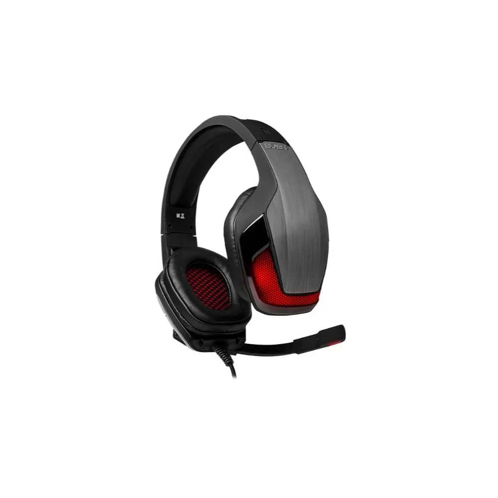 Игровые стереонаушники с микрофоном черный-красный SVEN AP-U995MV (USB LED 7.1 50 мм) - купить