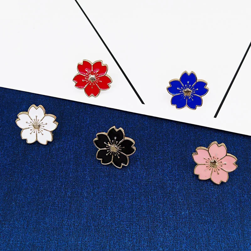 2019 популярная модная вишневая брошь с цветками запонки эмалированные булавки