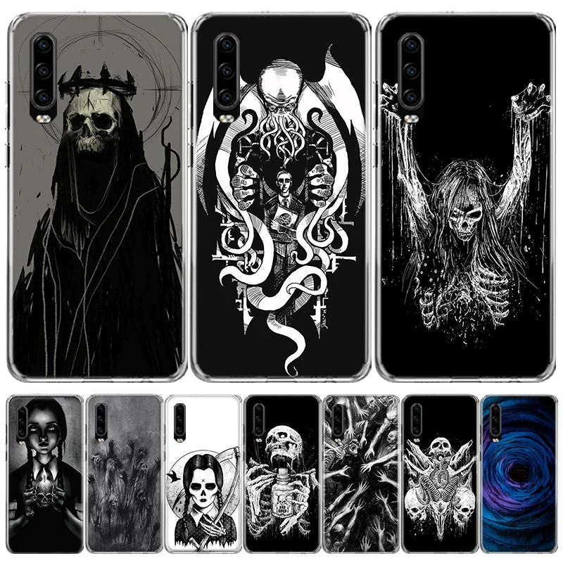 

Devil Satan Phone Case For Huawei P30 Lite P10 P20 P40 P50 Cover Mate 40 Pro 10 20 30 Capa Coque Shell