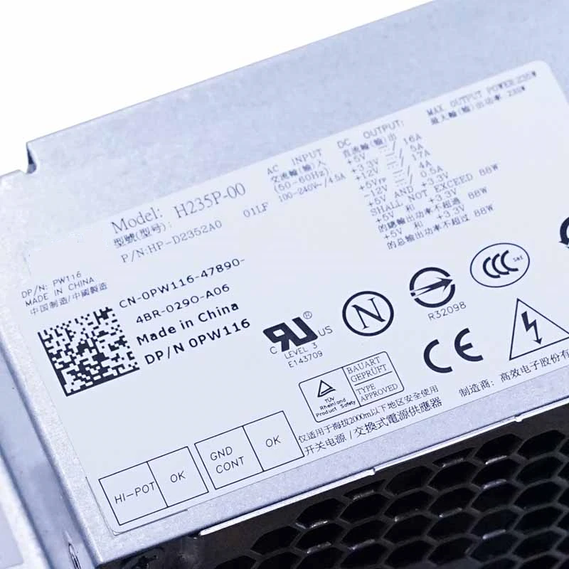 Новый оригинальный блок питания для ноутбука Dell OptiPlex 760 960 580S 780 235W Питание L235P-01