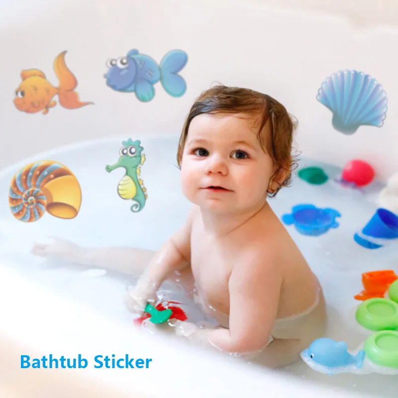 itnex 1020pcs bath sticker nemo fish sea cartoon wall sticker for shower children kids baby bath bathtub tile bathroom sticker free global shipping