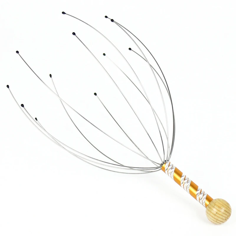 

1Pcs Head Massager Neck Massage Octopus Scalp Stress Relax Spa Healing Alloy Free Shipping