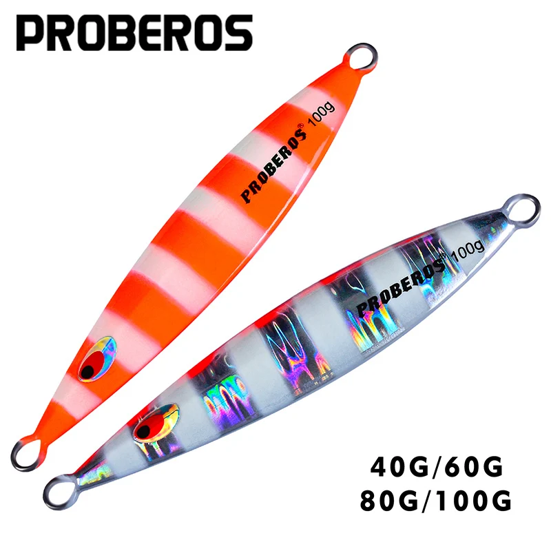 

6 шт. рыболовные приманки 40g-60g-80g-100g металлическая рыболовная приманка искусственный Твердые Приманки Воблеры снасти с 3D глаза PRO BEROS
