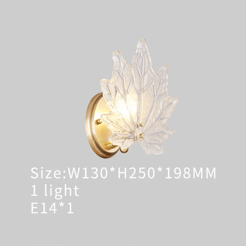 Настенные светильники с кленовыми листьями декоративное настенное бра из меди и