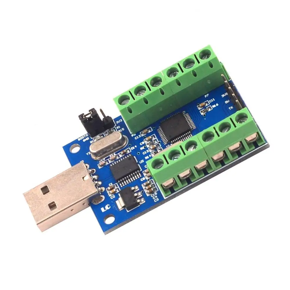 Интерфейс Usb 10 каналов 12 бит AD выборки данных сбора Stm32 коммуникационная плата интерфейса UART Adc модуль профессиональный