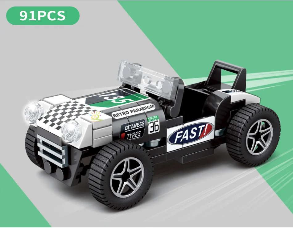 Городской скоростной чемпион строительные блоки гонка спортивный авто