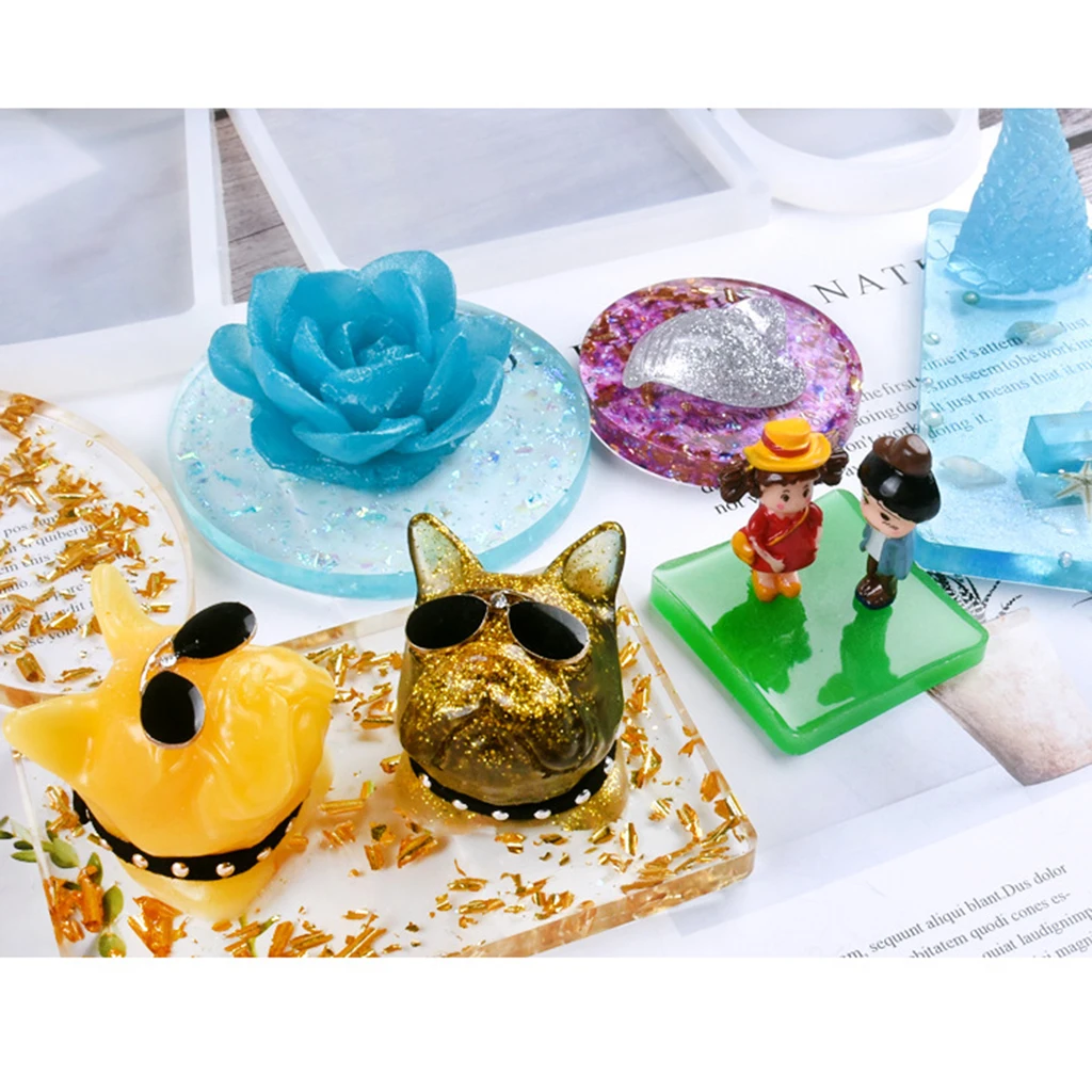 

Coaster Cup Mat Mold Round /Square Silicone Mould DIY Epoxy Resin Casting