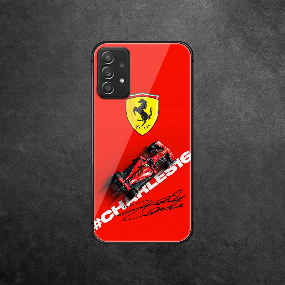 

Supercar Ferrari Luxury Car Tempered Glass Phone Case Cover For Samsung Galaxy A 10 12 20 E 21 30 32 50 40 51 52 70 71 72 S Back
