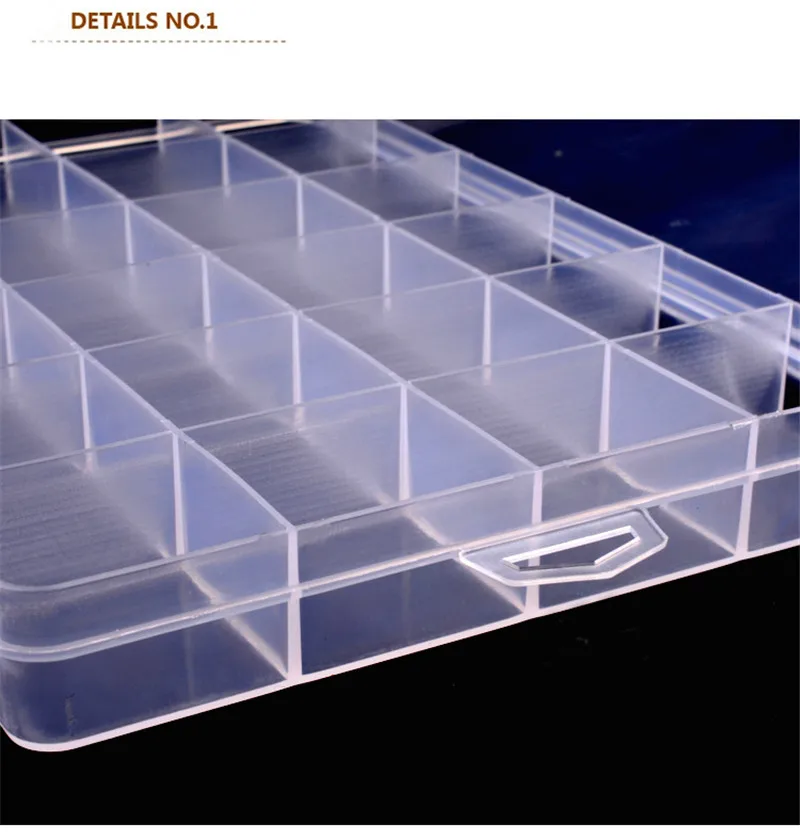 28 Grids Clear Nail Art Tools Storage Box Plastic Holder For Jewelry Rings Earring Rhinestone Diamond Painting Organizer Display | Красота и