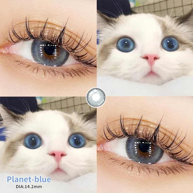 ovolook 1 pair2pcs lenses new 10 different colored lenses for eyes vision correction beauty prescription eye contact lenses free global shipping