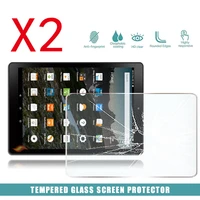 2pcs tablet tempered glass screen protector cover for amazon fire hd 10 2015 with alexa anti scratch explosion proof screen