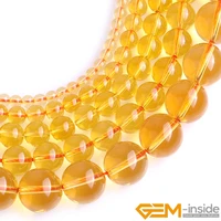 yellow citrines round loose beads for jewelry making strand 15diy bracelet necklace jewelry making beads 6mm 8mm 10mm 12mm pick