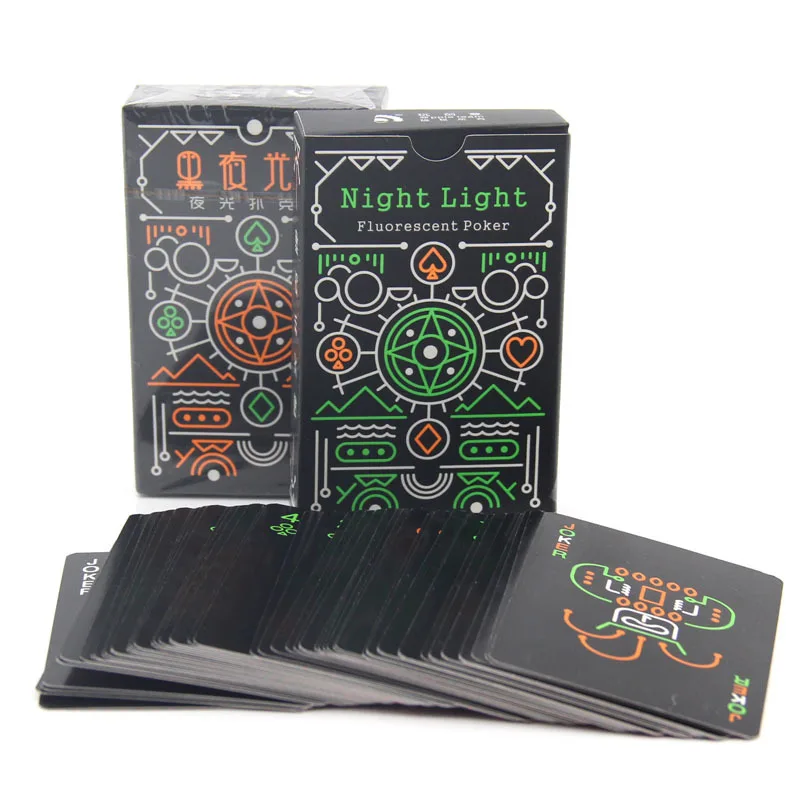 1 Pack Random 1 упаковка светящиеся флуоресцентные карты для покера игральная карта светится в темноте бар вечерние KTV ночник коллекция карт специальный покер - Цвет: 1 Pack Random