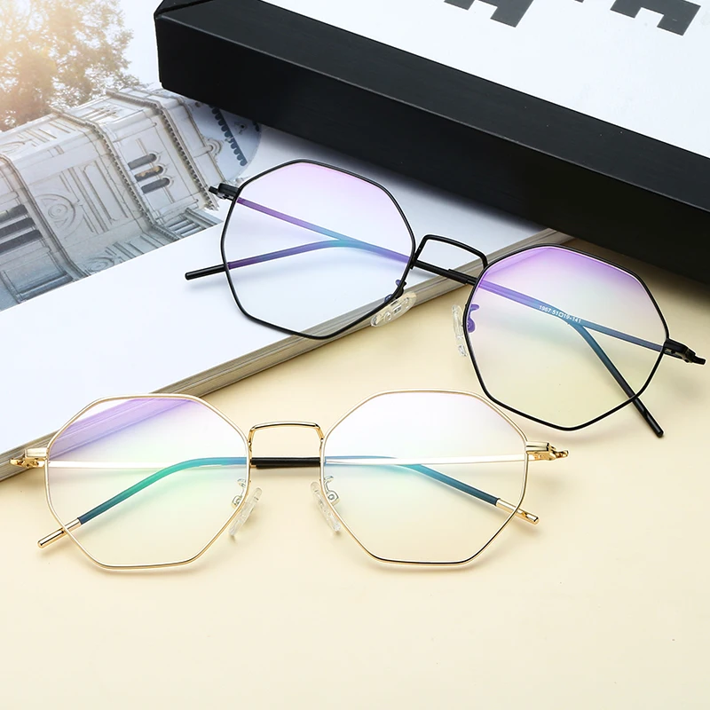 

Sunglasses Glasses Man Woman Multilateral Vintage Flat mirror Literature And Art Anti-UV
